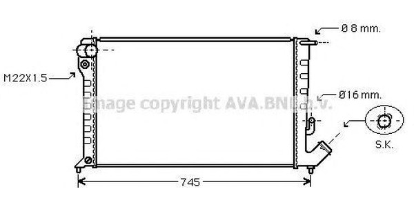 Радиатор охлаждения Citroen Berlingo AVA CNA2153