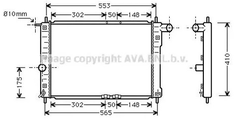 Радиатор охлаждения Daewoo Lanos AVA DW 2039