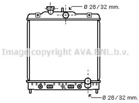 Радиатор охлаждения Honda Civic AVA HD 2122
