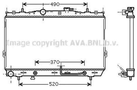 Радиатор охлаждения Hyundai Coupe AVA HY 2186