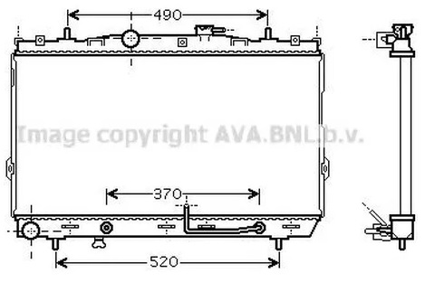 Радиатор охлаждения Hyundai Coupe AVA HY 2105