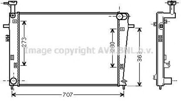 Радиатор охлаждения Hyundai Tucson AVA HY 2275