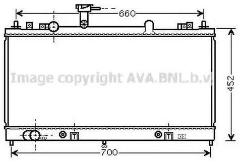 Радиатор охлаждения Mazda 6 AVA MZ 2163