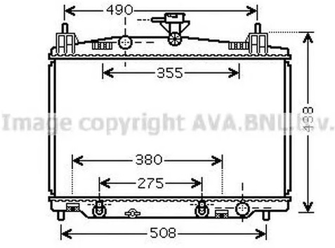 Радиатор охлаждения Mazda 2 AVA MZ 2212