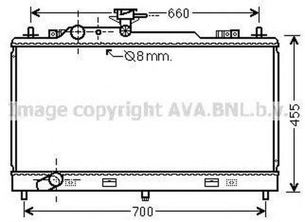 Радиатор охлаждения Mazda 6 AVA MZ 2222