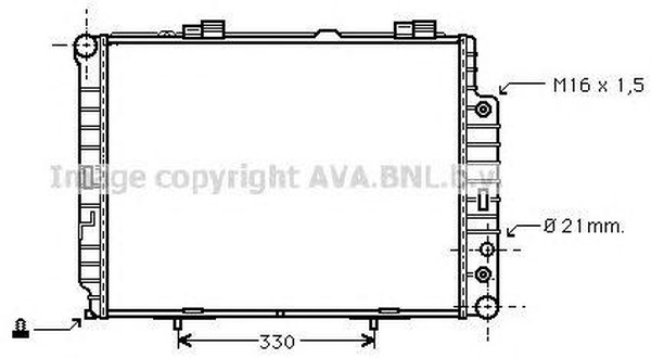 Радиатор охлаждения Mercedes-Benz E-CLASS AVA MSA2283