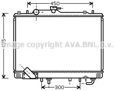 Радиатор охлаждения Mitsubishi Pajero AVA MT 2157