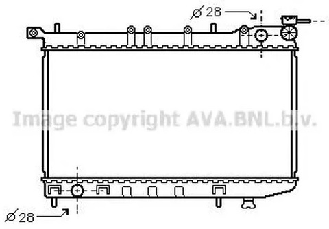 Радиатор охлаждения Nissan Almera AVA DN 2123