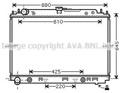 Радиатор охлаждения Nissan Navara AVA DN 2297
