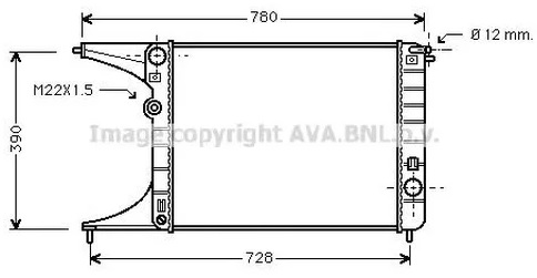 Радиатор охлаждения Opel Omega AVA OL 2245