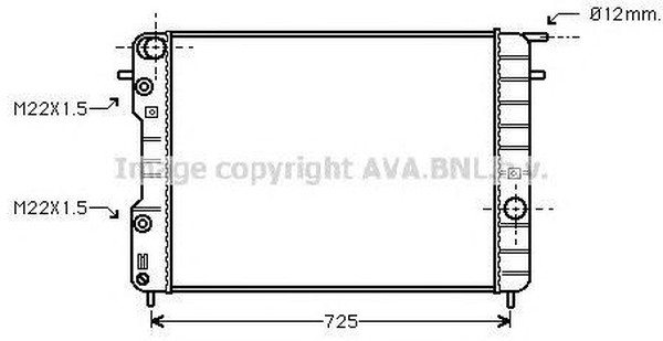 Радиатор охлаждения Opel Omega B AVA OLA2248