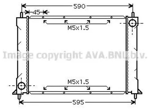 Радиатор охлаждения Rover 200 AVA AU 2119