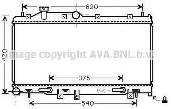 Радиатор охлаждения Subaru Forester AVA SU 2066