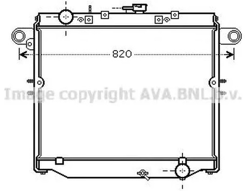 Радиатор охлаждения Toyota Land Cruiser 100 AVA TOA2379