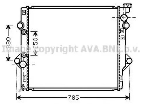 Радиатор охлаждения Toyota Land Cruiser Prado AVA TO 2367