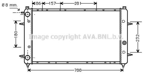 Радиатор охлаждения VOLKSWAGEN Caravelle AVA VNA2114