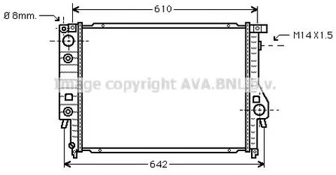 Радиатор охлаждения BMW 3 AVA BW 2048