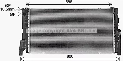 Радиатор охлаждения BMW 2 AVA BW 2585