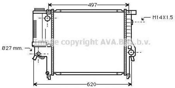 Радиатор охлаждения BMW 3 AVA BW 2124
