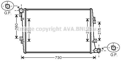 Радиатор охлаждения AUDI A3 AVA VNA2255