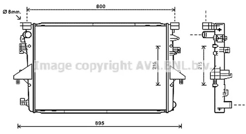 Радиатор охлаждения VOLKSWAGEN CALIFORNIA AVA VNA2317