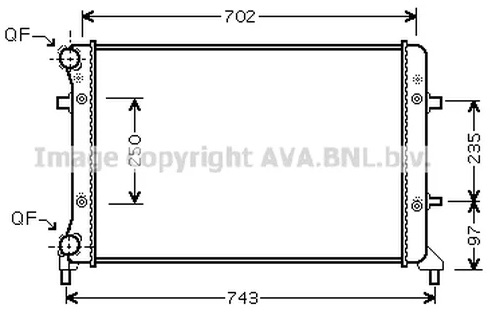 Радиатор охлаждения AUDI A3 AVA VNA2205