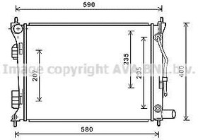 Радиатор охлаждения HYUNDAI Solaris AVA HYA2276