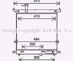 Радиатор охлаждения NISSAN Note AVA DN 2441