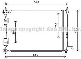 Радиатор охлаждения HYUNDAI Solaris AVA HYA2277