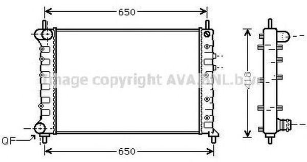 Радиатор охлаждения LANCIA Lybra AVA LCA2077