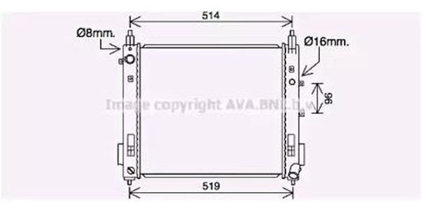 Радиатор охлаждения NISSAN Note AVA DN 2440