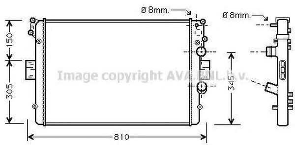 Радиатор охлаждения IVECO DAILY AVA IVA2049