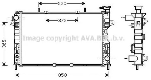 Радиатор охлаждения CHRYSLER Voyager AVA CR 2117