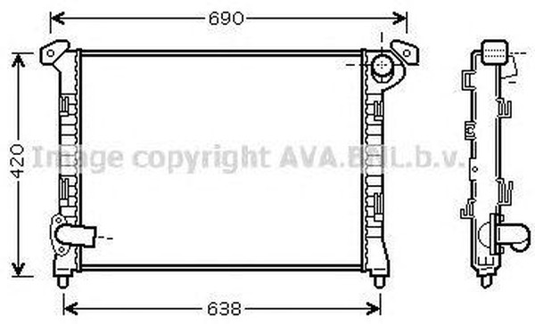 Радиатор охлаждения MINI Cabrio AVA BWA2314