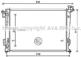 Радиатор охлаждения HYUNDAI ix35 AVA HY 2372