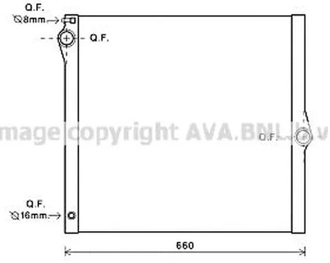 Радиатор охлаждения BMW X5 AVA BWA2436