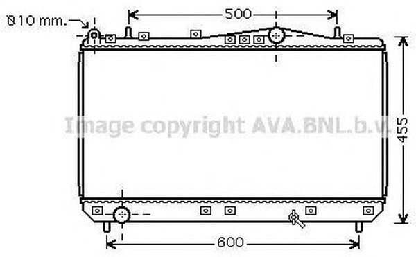 Радиатор охлаждения CHEVROLET Rezzo AVA DWA2052