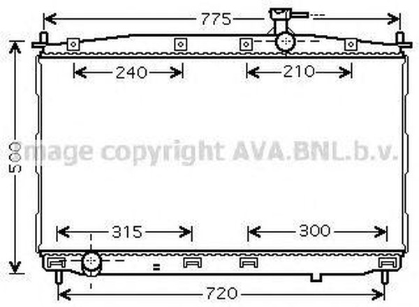 Радиатор охлаждения HYUNDAI Santa Fe AVA HY 2173