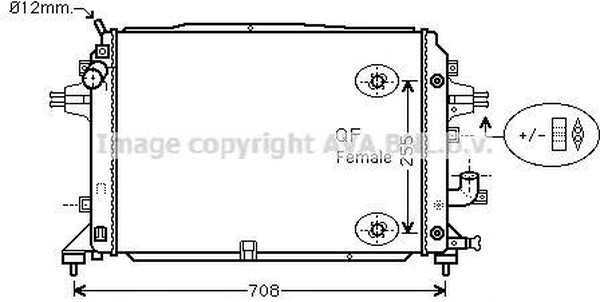 Радиатор охлаждения OPEL Zafira AVA OLA2460
