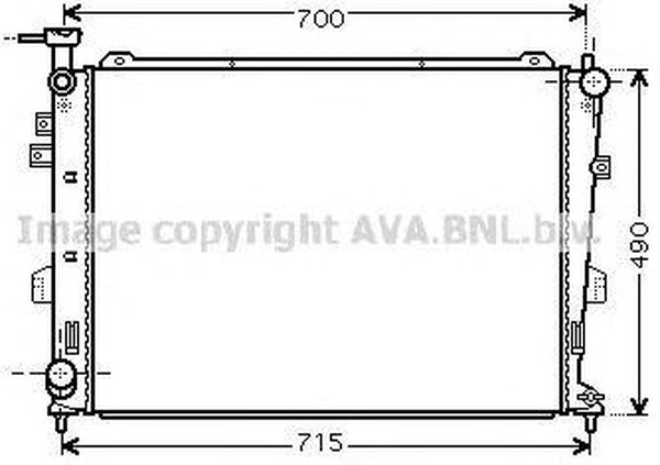 Радиатор охлаждения KIA CARENS AVA KA 2103