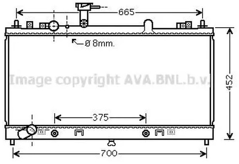 Радиатор охлаждения MAZDA 6 AVA MZA2225