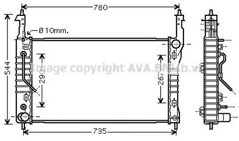 Радиатор охлаждения OPEL Antara AVA OLA2424