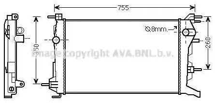 Радиатор охлаждения RENAULT Fluence AVA RTA2460