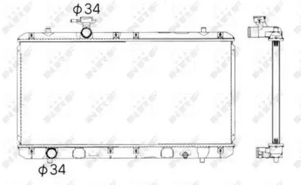 Радиатор охлаждения SUZUKI LIANA Nrf 53428