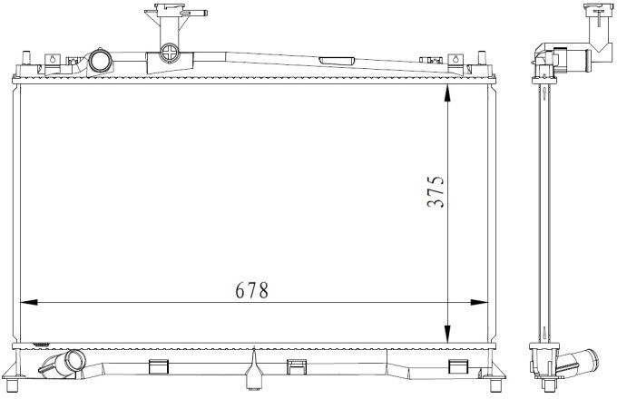 Радиатор охлаждения MAZDA 6 Nrf 53411