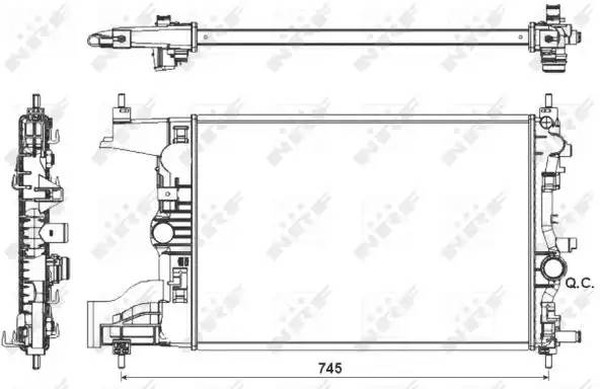 Радиатор охлаждения OPEL Astra J GTC Nrf 53155