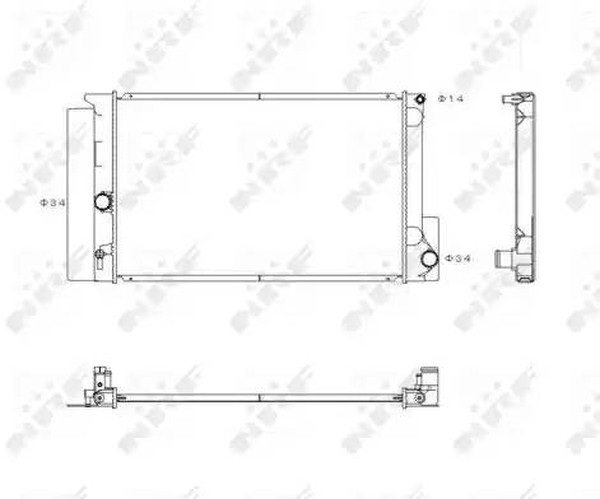 Радиатор охлаждения TOYOTA Auris Nrf 53763