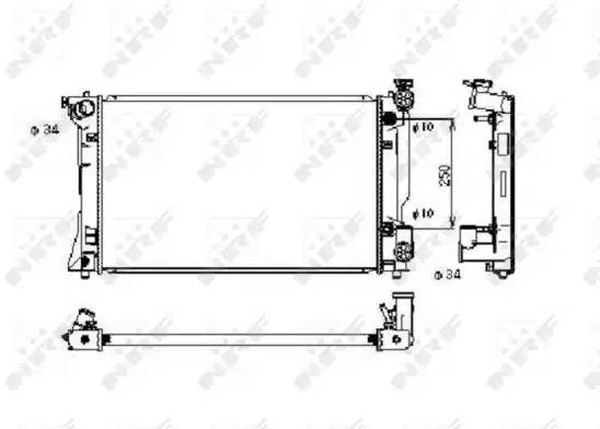 Радиатор охлаждения TOYOTA Avensis Nrf 53395