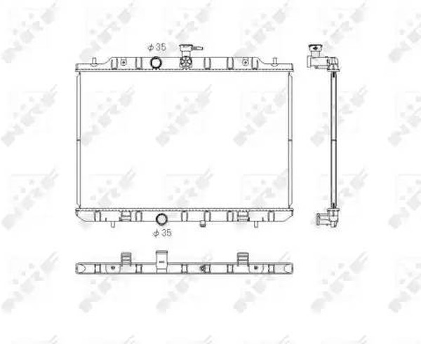 Радиатор охлаждения NISSAN X-Trail Nrf 53762