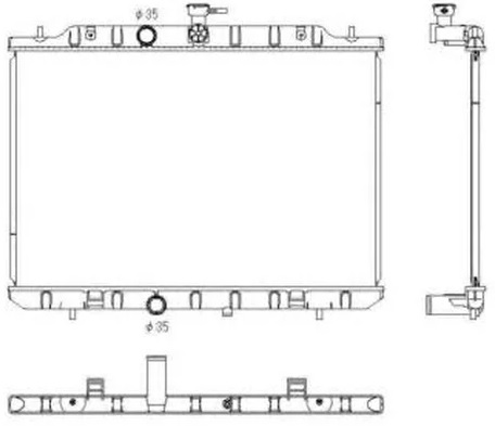 Радиатор охлаждения NISSAN X-Trail Nrf 53761